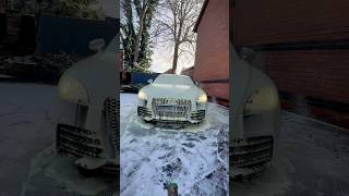 Foam clean in the snow ❄️ satisfying automobile shorts [upl. by Arramahs]