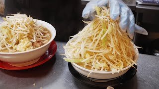 Mega bowl of ramen with plenty of crunchy bean sprouts [upl. by Limay]