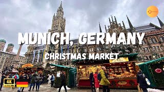 Munich Germany 4K Christmas Market Walking Tour 2023 [upl. by Leeda]