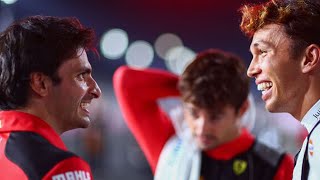 Carlos Sainz already knows what Alex Albon thinks after awkward get together [upl. by Nnylyam]