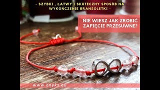 Zapięcie przesuwne techniką makramy ja je zrobić [upl. by Ainedrag]