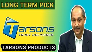 TARSONS PRODUCTS LIMITED  EXPERT OPINION ON TARSONS PRODUCTS  TARSONS PRODUCTS TARGET  TARSONS [upl. by Nynahs]