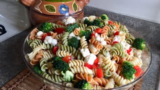 ENSALADA DE PASTA FRIA súper fácil [upl. by Kalam]