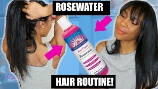 We Started Using Rosewater in our Hair Routine Benefits Uses and Hair Growth [upl. by Schober]