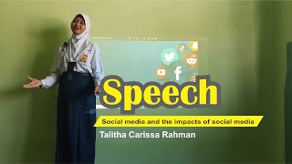 Talitha Carissa Rahman  speech  social media and the impacts of social media [upl. by Missak]