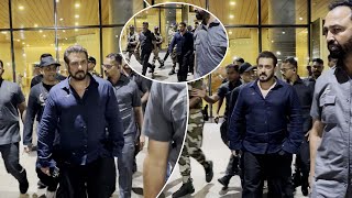 Salman Khan’s Airport Arrival Creates Buzz WATCH VIDEO [upl. by Larrisa854]