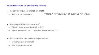 L0110 Interpretations amp Uses of Probabilities [upl. by Marelya]