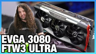 EVGA RTX 3080 FTW3 Ultra Review Thermals Overclocking Noise Power amp XOC Records [upl. by Ellimac]