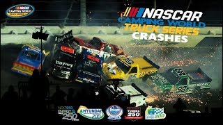 2015 NASCAR Camping World Truck Series Crashes Daytona Charlotte [upl. by Nythsa]