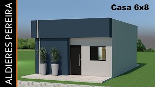 PROJETO DE CASA 6X8 METROS – PROJETO COMPLETO [upl. by Neyr]