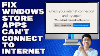 How To Fix Windows Store Apps Cant Connect To Internet Solution [upl. by Strang]