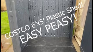 Costco 6x5 quotSuncastquot Plastic Shed Great Value Easy Peasy [upl. by Adah]