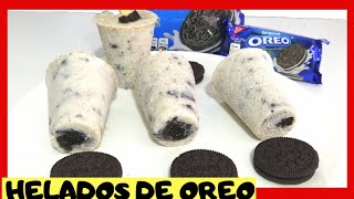 HELADOS DE OREOCOMO HACER PALETAS DE OREO  DELICIOSOS HELADOS CASEROS DE GALLETA OREOgourmet [upl. by Idrahs]