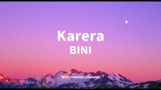 Karera  BINI Lyrics Video [upl. by Stieglitz]