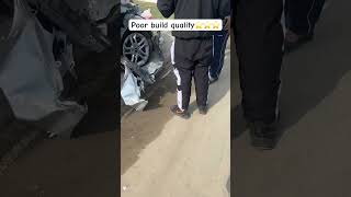 Kia Caren Live Accident  Poor Build quality ⭐️⭐️⭐️ kiacarens2023 kia viral hyundaicars [upl. by Kcirddahc278]