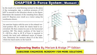 STATICS  Chapter 2  P254 amp P255  7th Edition  Moments  Engineers Academy [upl. by Savihc]