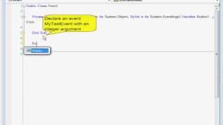Visual Basic Net Raise Event [upl. by Dominique]