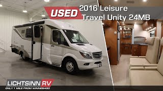 Used 2016 Leisure Travel Unity 24MB  Class C Diesel Motorhome  LichtsinnRVcom [upl. by Einalam]