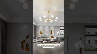 Balloon Ball Chandelier interiordesign ledchandelier hanginglight homedecor homedecorlight [upl. by Enimisaj319]