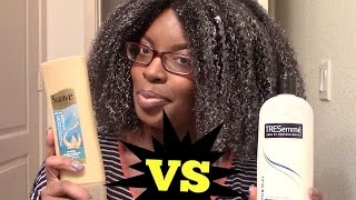 Affordable Conditioners for Natural Hair  Suave vs Tresemme [upl. by Tnecnivleahcim432]