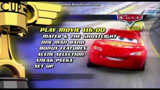 Cars 2006 DVD Menu Walkthrough [upl. by Bolen545]