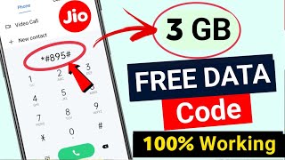 Jio 3GB Free Data Code  My Jio App Se Free Data Kaise le  Jio Free Data Code 2024 [upl. by Nylsej565]