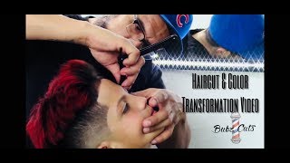 HAIR TRANSFORMATION VIDEO TROJAN MOHAWKHOW TO DYE YOUR TIPS RED DIY TUTORIAL [upl. by Gold]