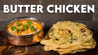 Restaurant Style Butter Chicken With Homemade Garlic Naan [upl. by Augustin]