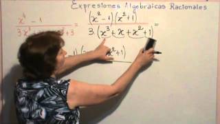 EXPRESIONES ALGEBRAICAS RACIONALES Simplificaciónwmv [upl. by Efioa654]