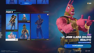 How to Unlock Lt John Llama Gilded Reality in Fortnite  Battle Pass Bonus Rewards Page 5 [upl. by Ibbie]