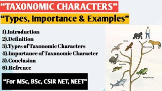 Taxonomic characters  Types and Importance of taxonomic characters  Taxonomy  noteswire [upl. by Pedro]