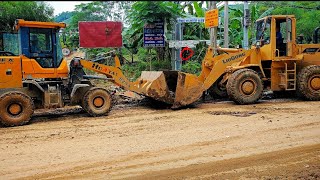 Garbage cleaning machine after storm and flood [upl. by Ecirtram]