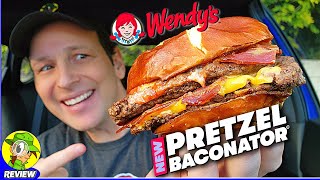 Wendys® PRETZEL BACONATOR® Review 👧🥨🥓🍔 ⎮ Peep THIS Out 🕵️‍♂️ [upl. by Schick346]