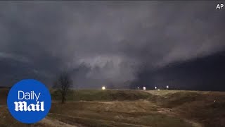 Large tornado crosses interstates and heads directly for Missouri [upl. by Geordie]