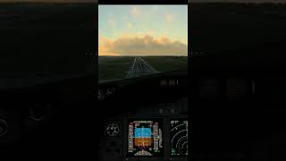 Dusk Landing into East Midland Airport  cockpit short egnx eastmidlands nottingham [upl. by Lody]