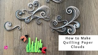 How to Make Quilling Paper Clouds  Paper Craft Ideas  Quilling for Beginners [upl. by Nairadal]