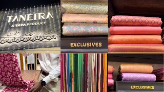 Taneira saree latest designs huge collection  kanjivaram saree silk chiffon georgette cotton etc [upl. by Calvo]