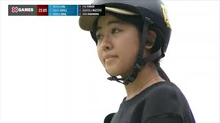 Funa Nakayama Silver Medal Runs Womens Skateboard Street X Games 2022 [upl. by Earlie914]