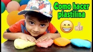 COMO HACER PLASTILINA CASERA PLAY DOH PARA NIÑOS [upl. by Fabiola]