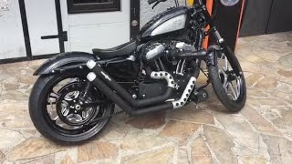 HD Sportster mit BSL® Bobber Upswept Exhaust System [upl. by Nekcarb748]