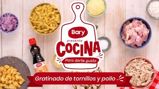 Receta Gratinado de tornillos y pollo [upl. by Maxfield]