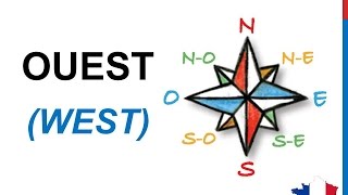 French Lesson 59  EST OUEST NORD SUD Cardinal Directions  Les points cardinaux Rose des vents [upl. by Garihc]