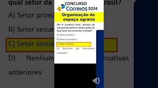 Organização do Espaço Agrário Correios  concurso correios 2024 conhecimentos gerais correios2024 [upl. by Zenger]