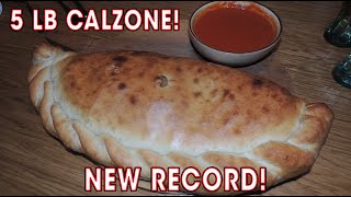 5lb Italian CALZONE Challenge RECORD  Randy Santel [upl. by Eikcaj48]