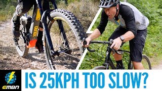 EBike Gravel Road Climbing Comparison  Is A 25Kph Limit Too Slow [upl. by Neau]