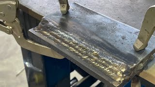 Welding A 7018 Lap Joint On 38quot Plate [upl. by Hujsak]