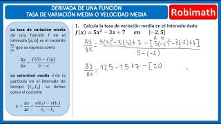 Tasa de variación media [upl. by Ydroj]