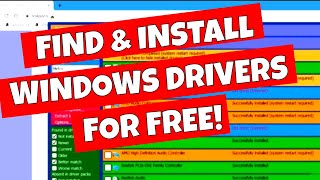 Find amp Install Windows PC Drivers AUTOMATICALLY For Free [upl. by Gaddi915]