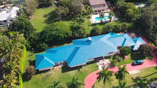 New TampS Roof by Old Cutler Road Material Used Englert Royal Blue Metal [upl. by Shuler726]