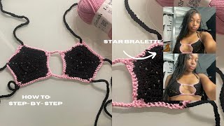 cute amp easy star bralette  DIY tutorial [upl. by Htebazil]